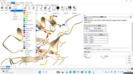 使用ChimeraX对薛定谔分子对接结果进行可视化处理