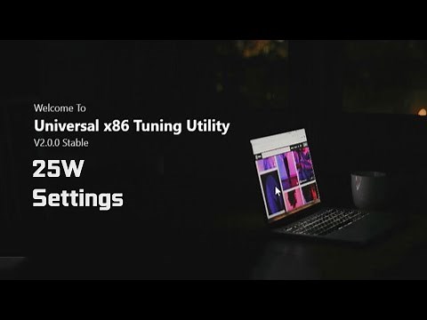 25W TDP UXTU Settings Tutorial