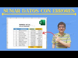 SUMAR DATOS CON ERRORES EN EXCEL