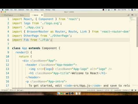 107 Routing in the React App