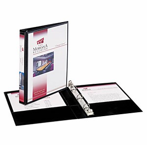 Avery® 27725 Black Mini Durable View Binder with 1/2" Round Rings