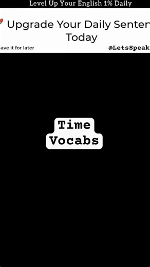 Universal Time Vocabularies #viral #englishlanguage #vocabs