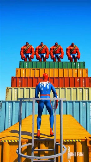 GTA 5 Epic Water Ragdolls Spiderman vs RED HULK Jumps/Fails Ep.762 #shorts
