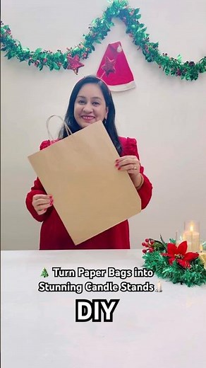 No Cost DIY Tealight Holder🔥Turn Paper Bags into Stunning Candle Stands|Reuse Paper Bags Creatively