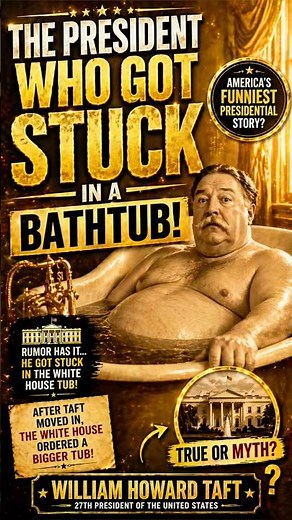 The President Who Got Stuck in a Bathtub 😳🇺🇸 #history #Presidents #HistoryFacts
