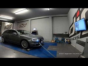 Audi A4 3.0 TDI 204cv AUTO Reprogrammation Moteur @ 256cv Digiservices Paris 77 Dyno