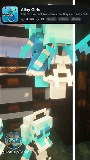 Minecraft: Better Sheep + Allay Girls & Bushy Leaves 🌿🐑 #minecraft #shorts #resourcepack