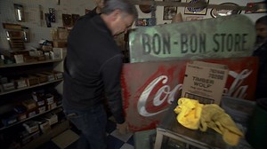 Mike and Robbie stumble upon vintage signs from the '60s! | American Pickers on The History Channel