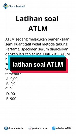 Pemeriksaan Widal Metode Tabung oleh ATLM