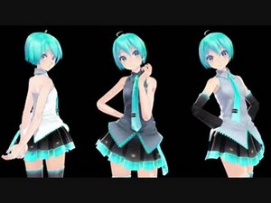 【MMD】Tdaシスターズ Tda式初音ミク　プチショ髪デフォ服 【モデル配布】