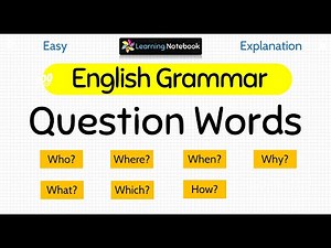 Question Words in English | wh words in English grammar | wh questions words