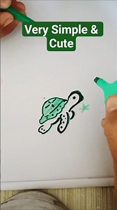 ❝𝐄𝐚𝐬𝐲 𝐃𝐫𝐚𝐰𝐢𝐧𝐠 𝐢𝐧 𝟏 𝐌𝐢𝐧𝐮𝐭𝐞!❞🎨TᖇY IT ᑎOᗯ! | #shorts #easydrawing #artshort #artfulkiddo | draw turtle