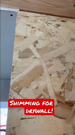 How to shim for drywall! Find what works! #construction #diy #drywalltools @dewalttv #tinyhouse