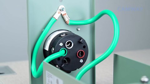 CAMWAY Predrilled 50 Amp Generator Inlet Box - NEMA SS2-50P Power Inlet Box 125/250V 12500W 50A Waterproof Secure Transfer Switch for Outdoor, ETL Listed