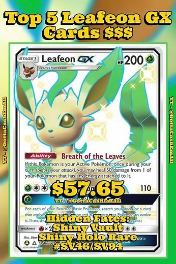 Top 5 Rarest Leafeon GX Pokémon Cards! 🌿💎 (Most Valuable Leafeon GX Cards) #pokemon #top5 #tcg