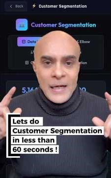 Customer Segmentation in less than 60 seconds ! #datascience #ai #machinelearning