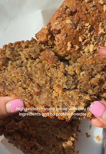 High Protein Banana Bread Recipe (No Protein Powder)