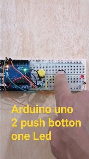 Arduino uno | on/off 2 push button | Led / Arduino project arduino programming