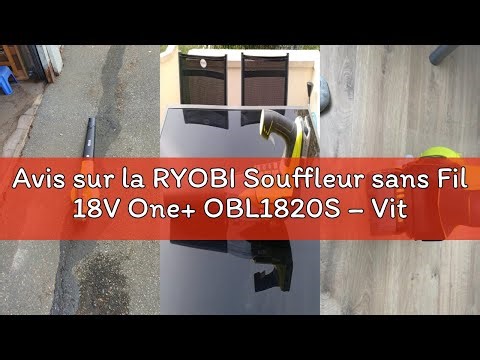 Avis sur la RYOBI Souffleur sans Fil 18V One+ OBL1820S – Vitesse 245km/h, Léger, Compact, Feuille se