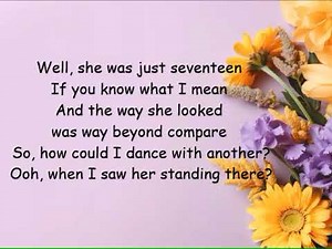 The Beatles - I Saw Her Standing There (Lyrics)