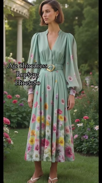 Aje Fleur Shirtdress MIDI for Hire - Stylish & Affordable