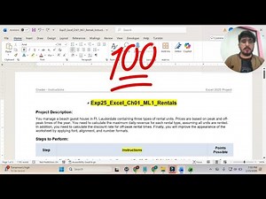 Exp25_Excel_Ch01_ML1_Rentals | Excel Chapter 1 ML1 Rentals | Mid-Level 1 Rentals #exp25_excel_ch01