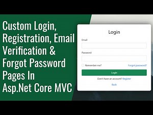 Create Custom Login, Registration, Email Verify And Forgot Password Pages In Asp.Net Core MVC App