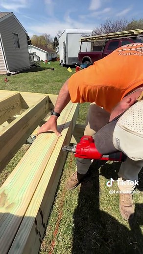 Deck in a day. #deckcontent #carpenter #tradesman #pooldeck #Americasdeckbuilder 🇺🇸🦅