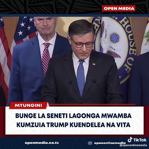 HABARI : SENETI YA MAREKANI YAKATAA AZIMIO LA KUSITISHA MAPIGANO DHIDI YA IRAN Bunge la Seneti nchini Marekani limeshindwa kupitisha azimio la kusitisha mapigano dhidi ya Iran. Katika kura zilizopigwa Machi 4, 2026, maseneta wanaounga mkono hatua ya Marekani kuendelea na vita walishinda kwa kura 53 dhidi ya 47 za wale waliotaka kusitishwa kwa mapigano hayo. Hatua hiyo inaonekana kama kuwapa nguvu Rais Donald Trump pamoja na Waziri wa Ulinzi Pete Hegseth kuendelea na operesheni za kijeshi dhidi y