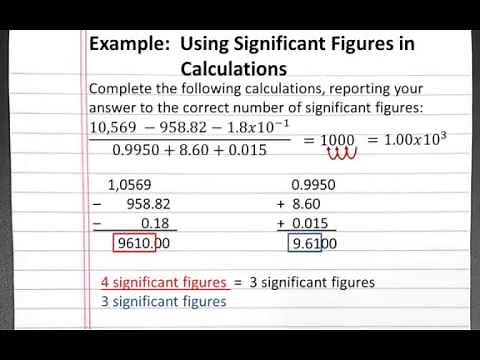CHEMISTRY 101: Significant Figures in Calculations