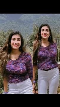 Mallu reels actress Sensree hot rare boobs show in tight dress 🔥💦 | hot ass shaking 💦🔥 | hot mallu 💦