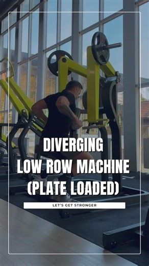 Diverging Low Row Machine Plate Loaded