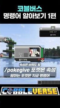 코블버스(코블몬) 명령어 알아보기! 1탄