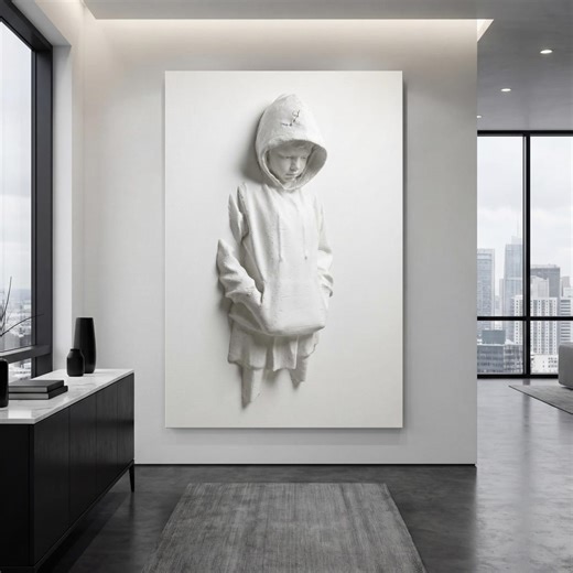 Banksy Child Sculpture. 3D Effect Art Wall Decor Canvas, Acrylic Glass, Poster Picture Art Living Room Decoration Decor. Pop Art Wall Art - Etsy