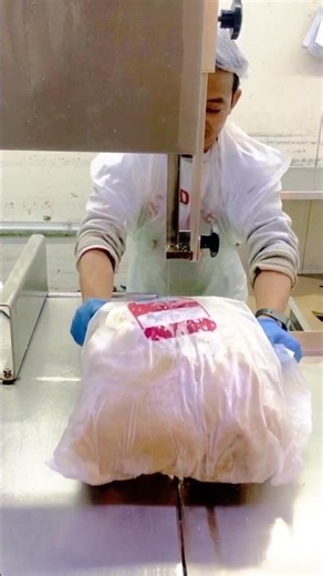 frozen beef tripe black cutting machine Skills #shorts