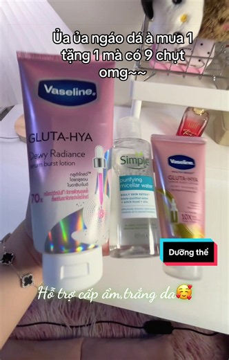 Vaseline dưỡng thể mua 1 tặng 1 — hỗ trợ cấp ẩm và trắng da
