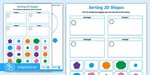 Interactive PDF: White Rose Maths Supporting Year 2: Spring Block 3 Properties of Shape: Sort 2D Shapes