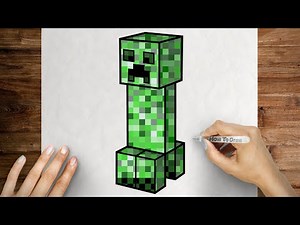 How to draw Creeper from Minecraft