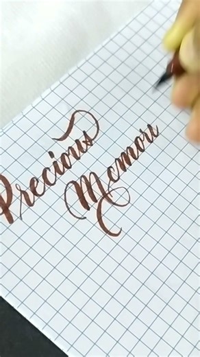 How to write Precious Memories in Brush Calligraphy✍️✨ #shorts #calligraphy #art
