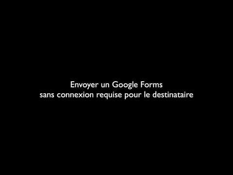 Partager un Google Forms sans connexion requise
