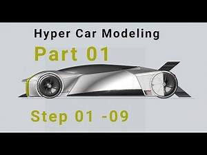 MoI 3D advanced Tutorial, Hyper Car Modeling - Part 01(Step01-09)