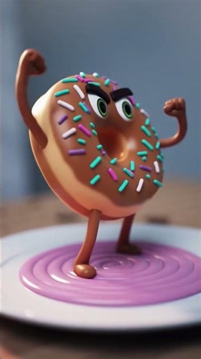 🏃‍♂️ Donut Parkour 🍩 | Funny Video 3D Animation Short #cartoon #funny #memes