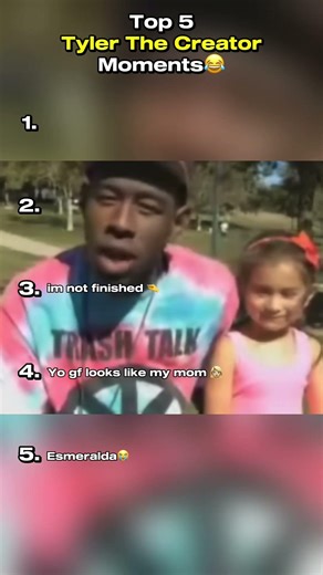 Top 5 Tyler The Creator Moments! 😂 |#top5 #tylerthecreator #moments #shorts