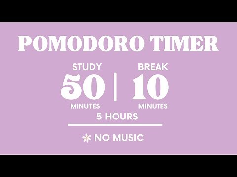 📚STUDY WITH ME FOR 5 HOURS | 50 MINS STUDY / 10 MINS BREAK | NO MUSIC | WITH ALARMS
