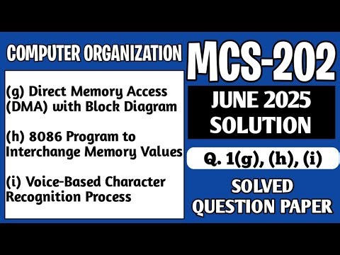 P4- 1(g), (h), (i) | MCS202 June 25 Solution | MCS 202 Solved Question Paper | MCS202 Important Ques