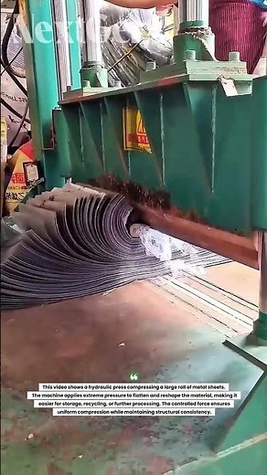 This Powerful Machine Crushes a Giant Steel Roll in Seconds – Industrial Process You Must See!