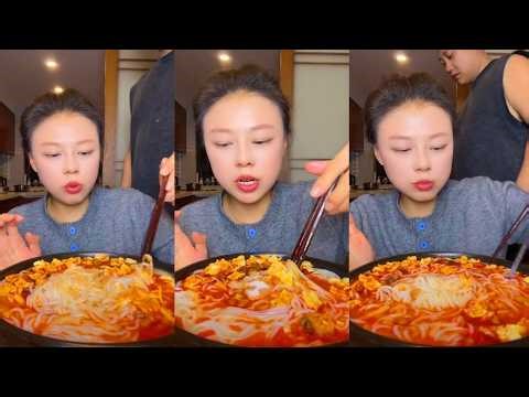 Super Spicy Korean Rice Noodles ASMR Mukbang | Extremely Hot & Spicy Food Eating Show