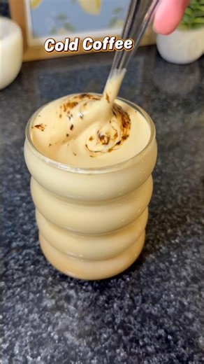 Cold coffee Recipe #coffee #coldcoffee #coffelover #recipe #youtubeshorts