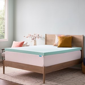 Linenspa 3" Cooling Gel and Green Tea Infused Memory Foam Mattress Topper, Queen