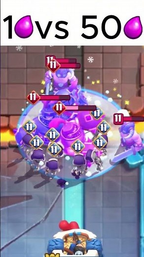 1 elixir vs 50 elixir ☠️ #clashroyale